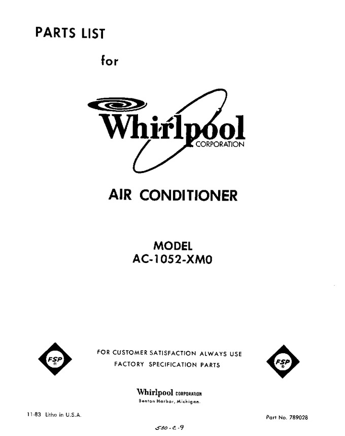 Diagram for AC1052XM0