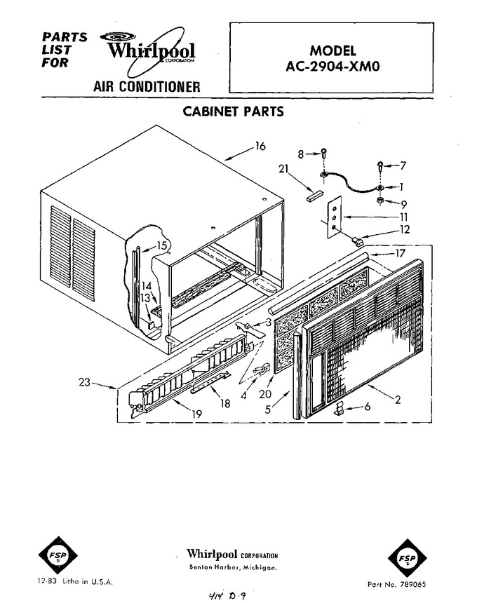 Diagram for AC2904XM0