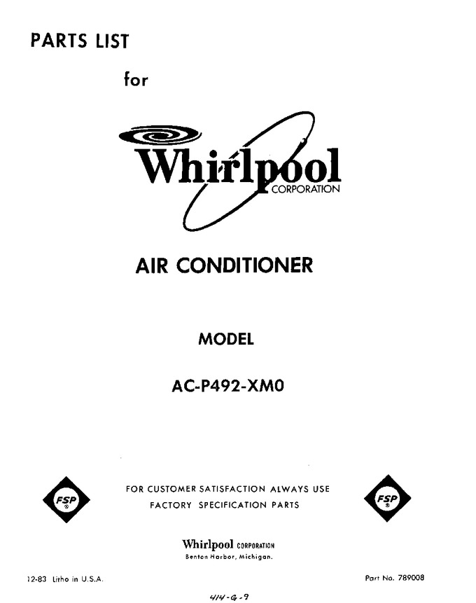 Diagram for ACP492XM0