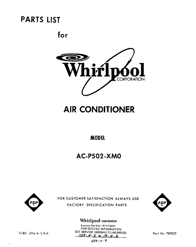 Diagram for ACP502XM0