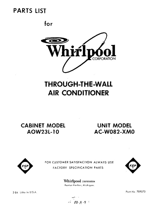 Diagram for ACW082XM0