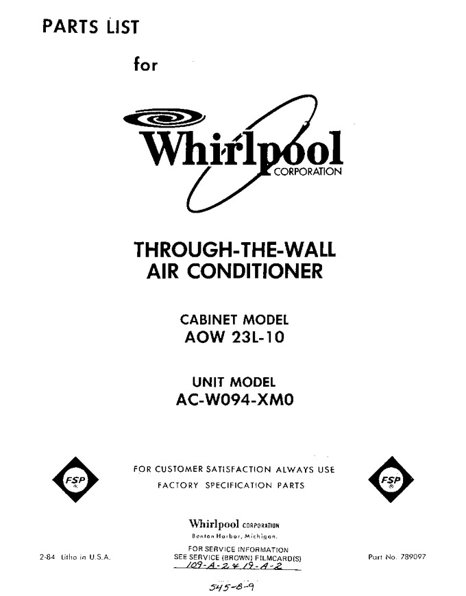 Diagram for ACW094XM0