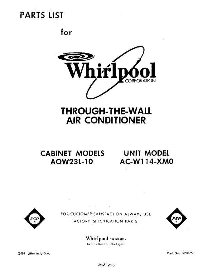 Diagram for ACW114XM0