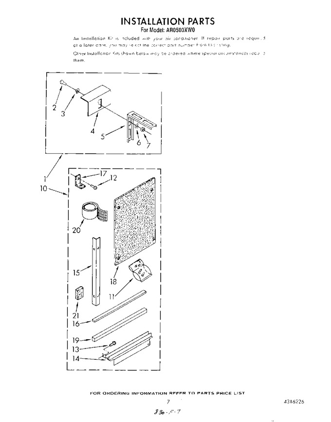 Diagram for AR0500XW0