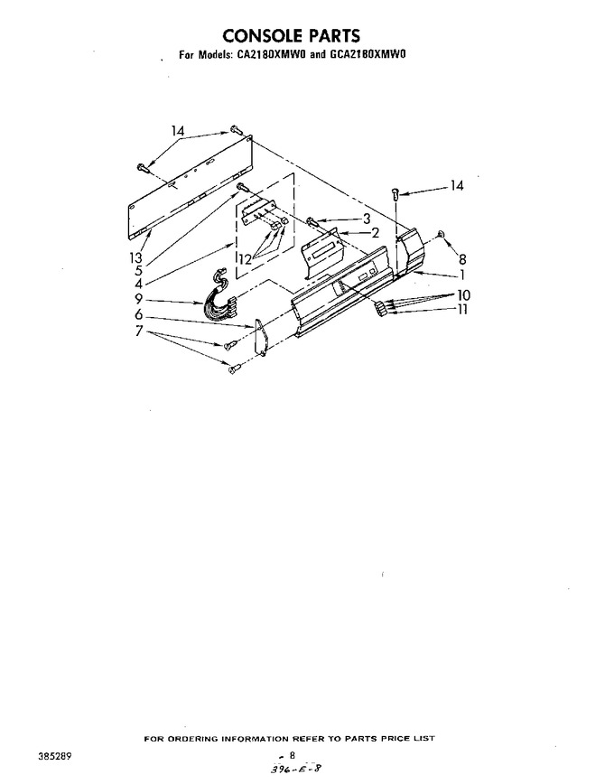 Diagram for GCA2180XMW0