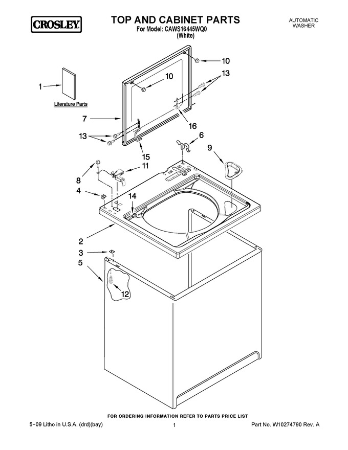 Diagram for CAWS16445WQ0