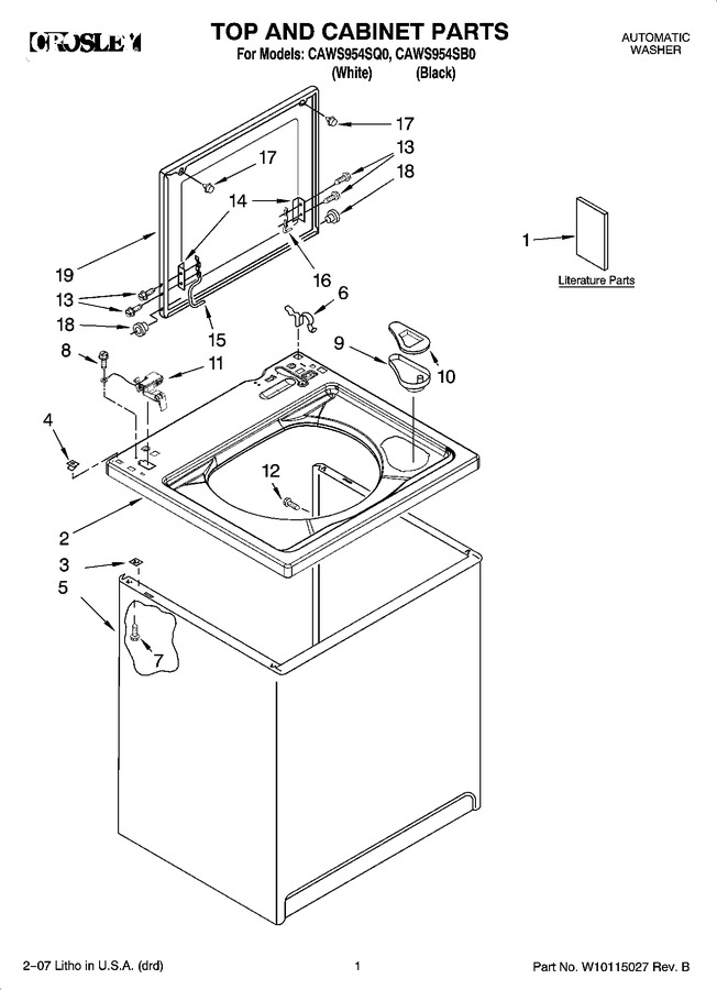 Diagram for CAWS954SB0