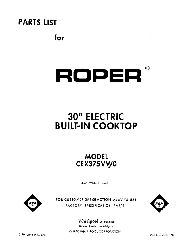 Diagram for CEX375VW0