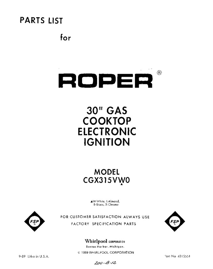 Diagram for CGX315VL0