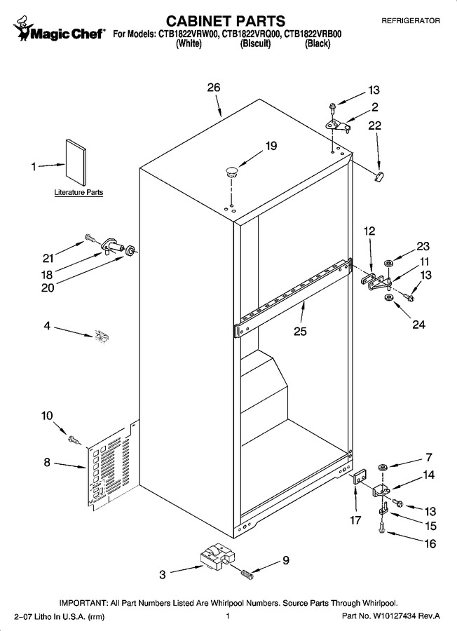Diagram for CTB1822VRW00
