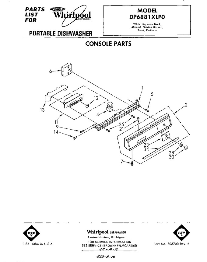Diagram for DP6881XLP0