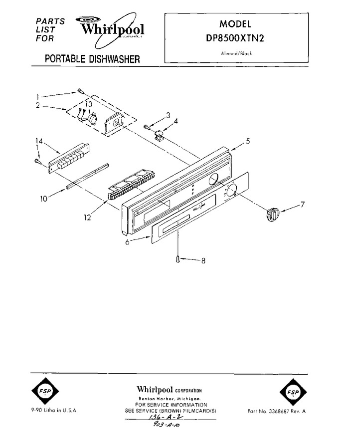 Diagram for DP8500XTN2