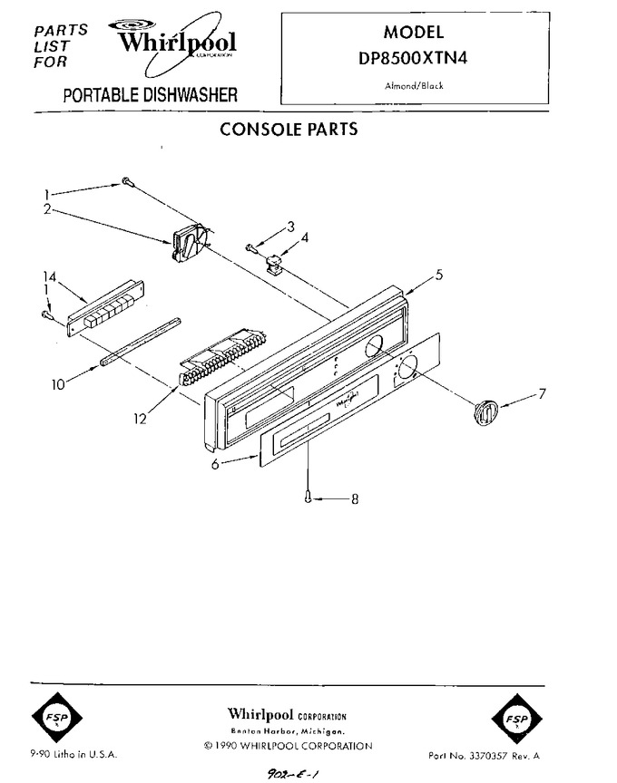Diagram for DP8500XTN4