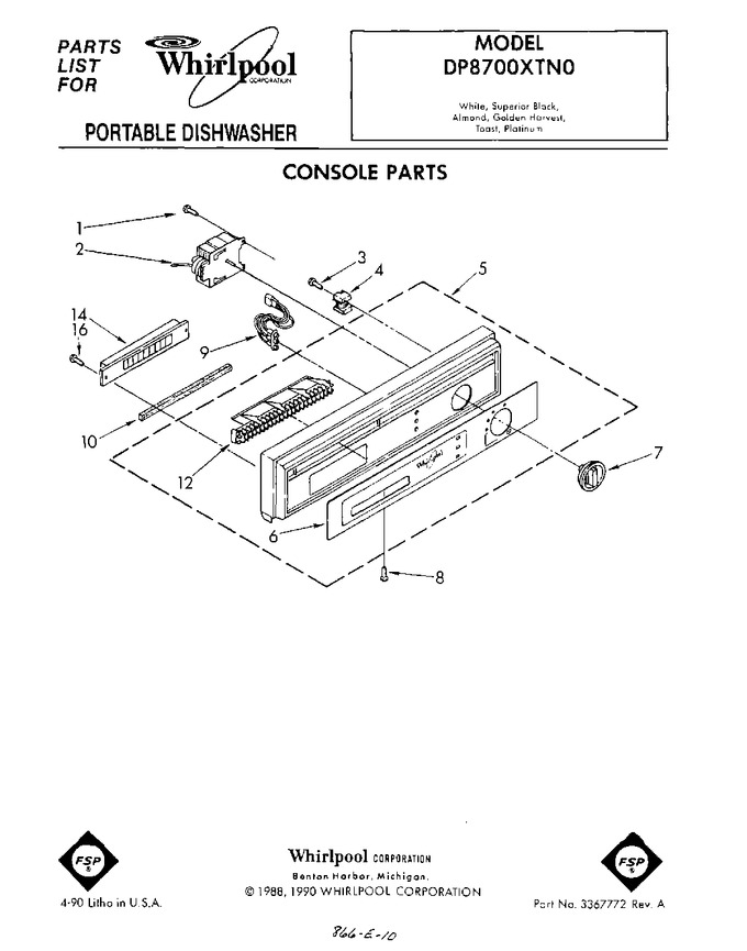 Diagram for DP8700XTN0