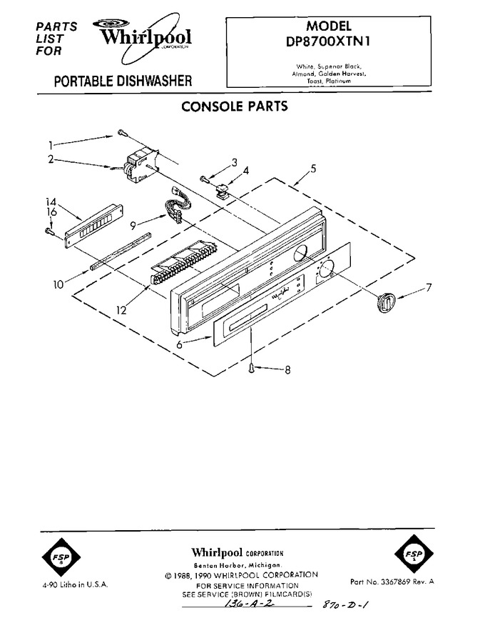 Diagram for DP8700XTN1