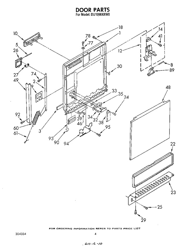 Diagram for DU1098XRW0