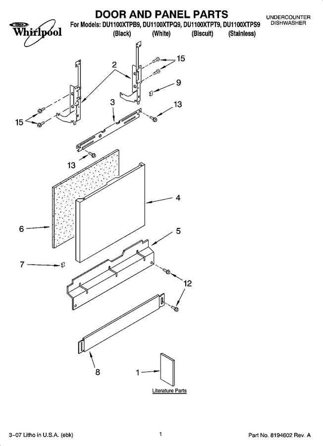 Diagram for DU1100XTPS9