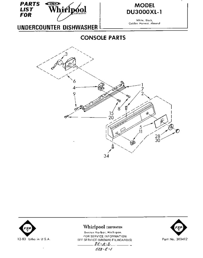 Diagram for DU3000XL1