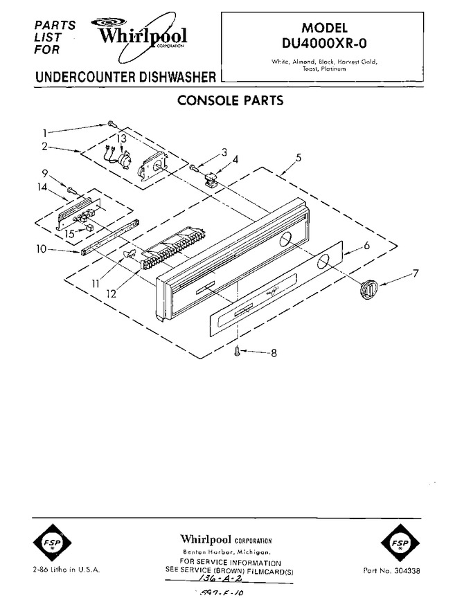 Diagram for DU4000XR0