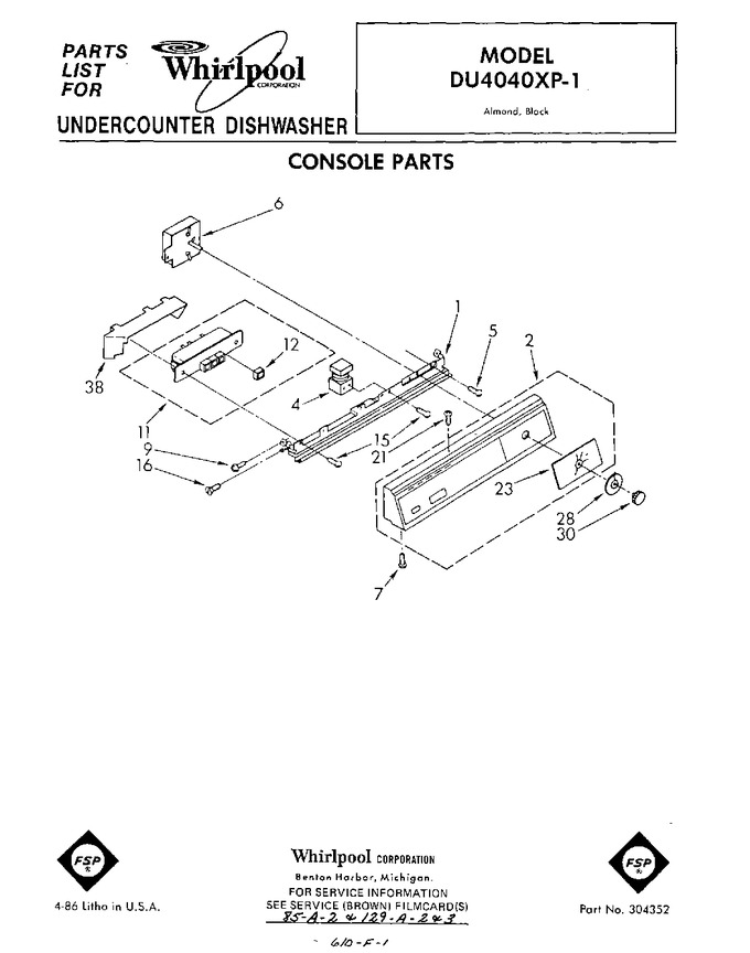 Diagram for DU4040XP1