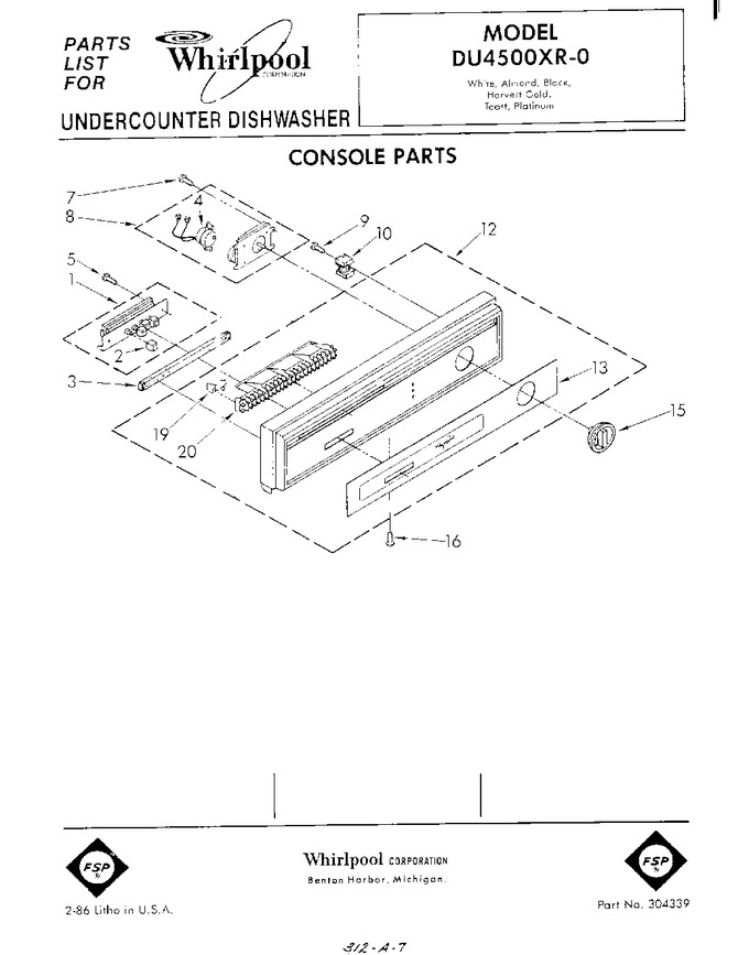 Diagram for DU4500XR0