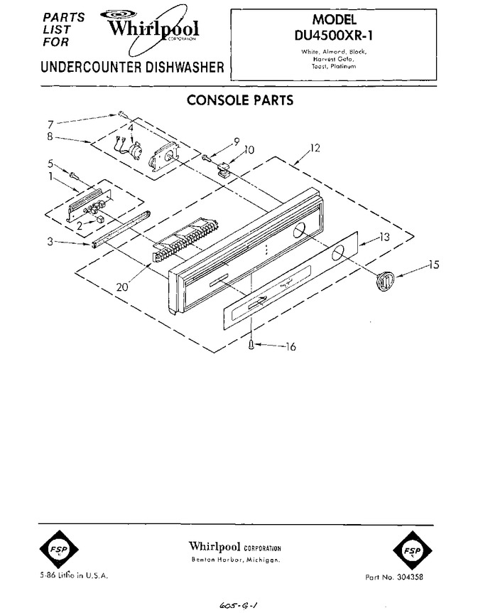 Diagram for DU4500XR1