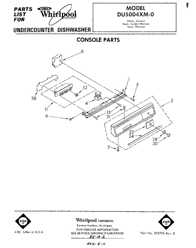 Diagram for DU5004XM0