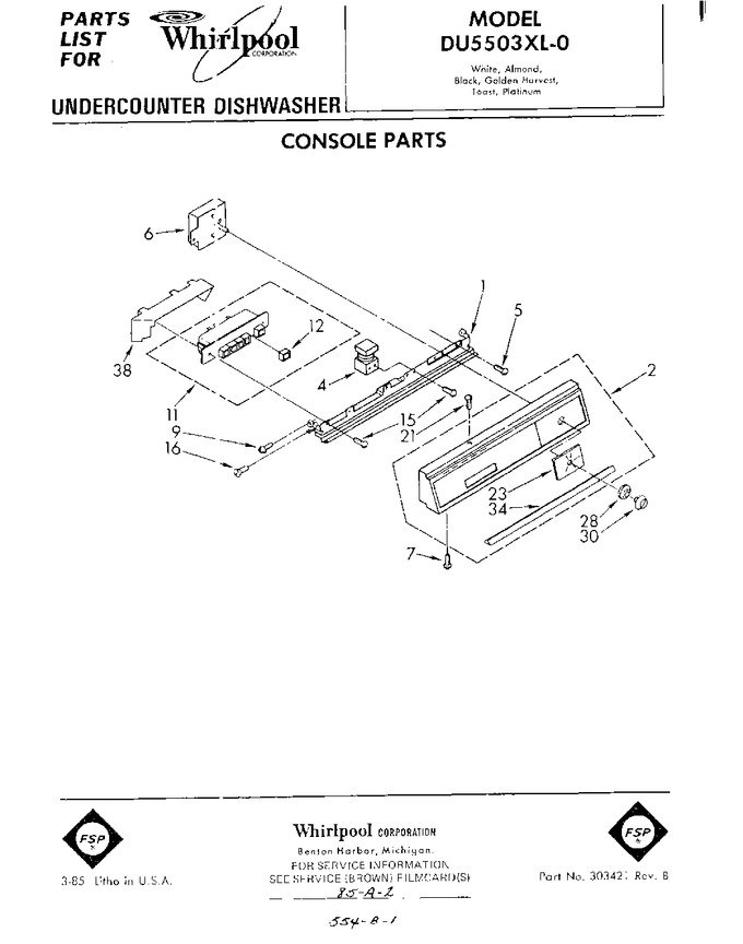 Diagram for DU5503XL0