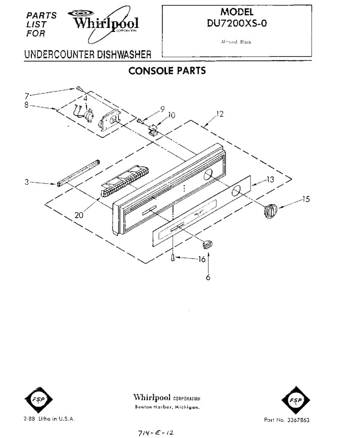 Diagram for DU7200XS0
