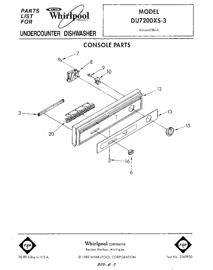Diagram for DU7200XS3