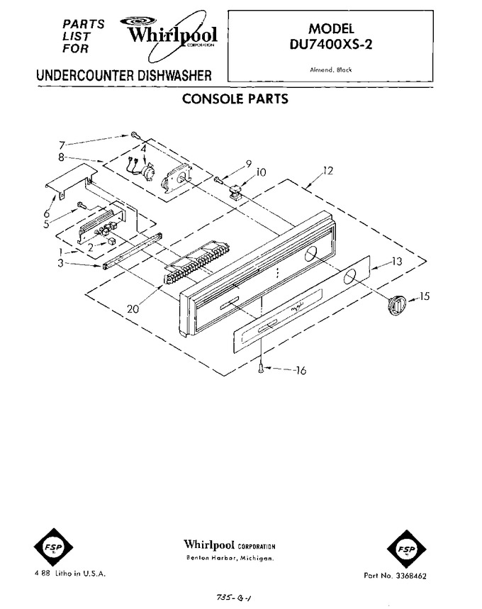 Diagram for DU7400XS2