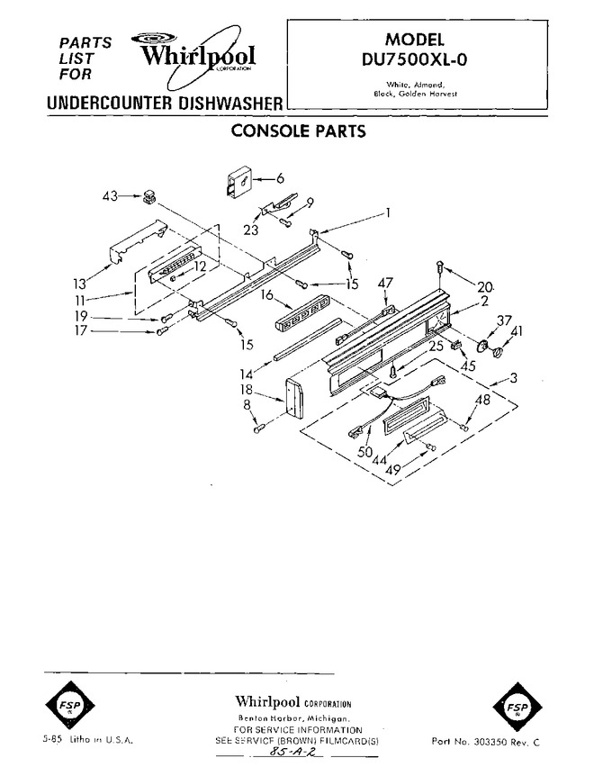 Diagram for DU7500XL0
