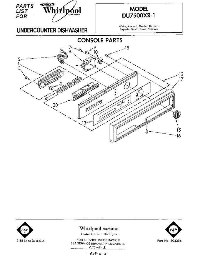 Diagram for DU7500XR1