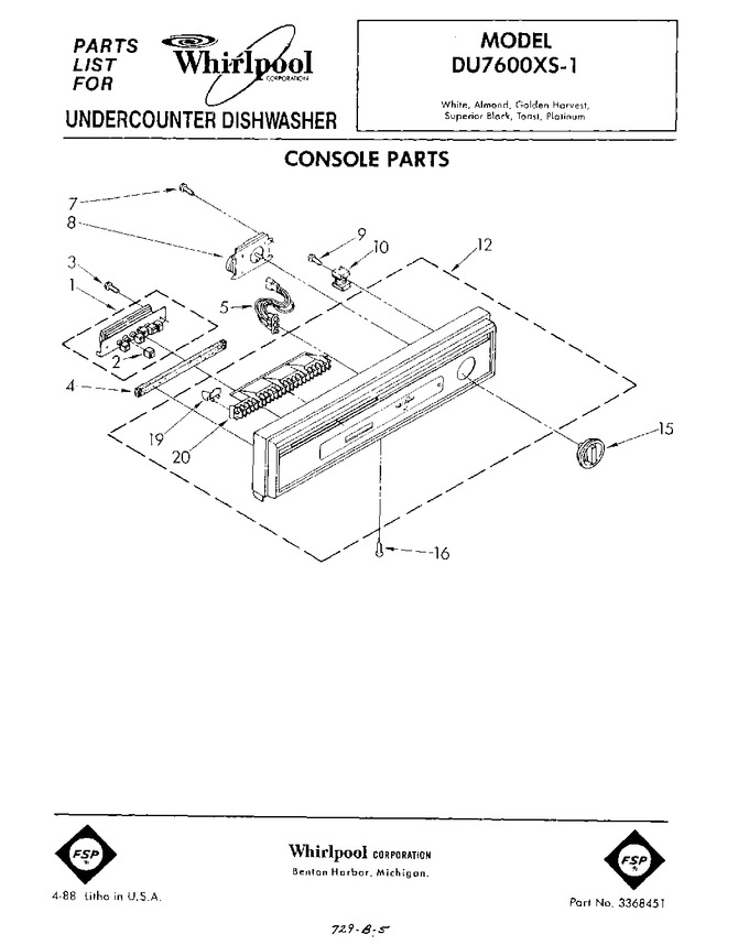 Diagram for DU7600XS1