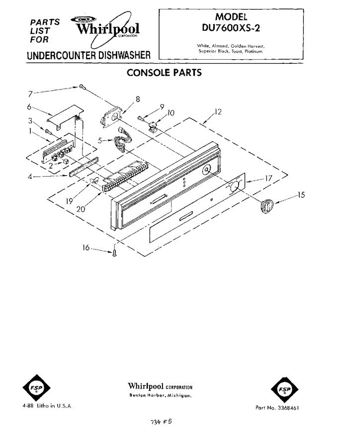 Diagram for DU7600XS2