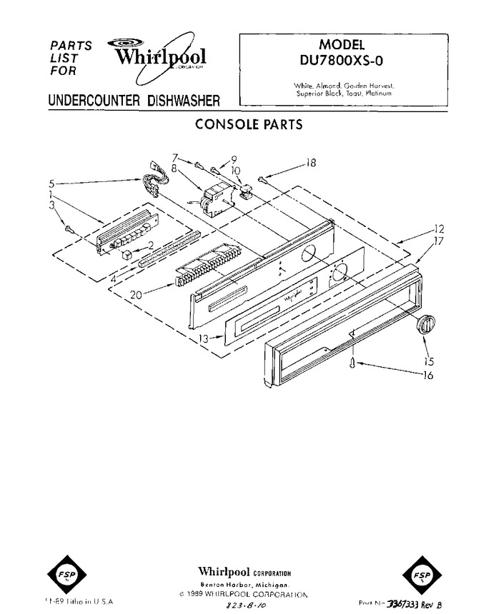 Diagram for DU7800XS0