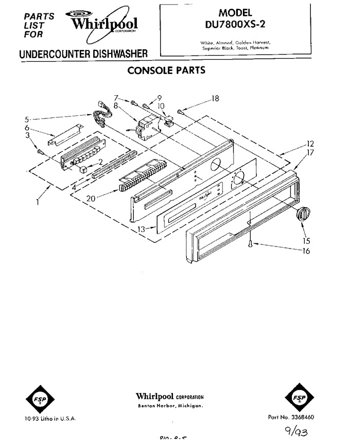 Diagram for DU7800XS2