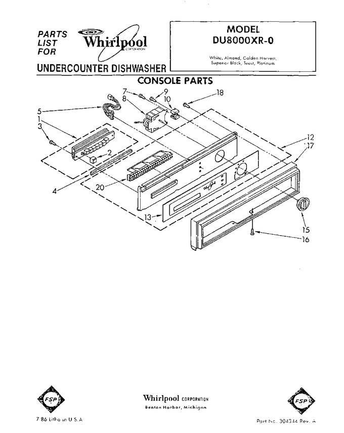 Diagram for DU8000XR0
