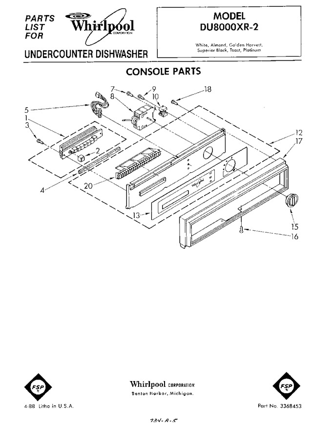 Diagram for DU8000XR2