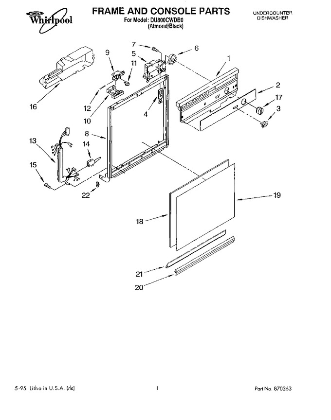 Diagram for DU800CWDB0