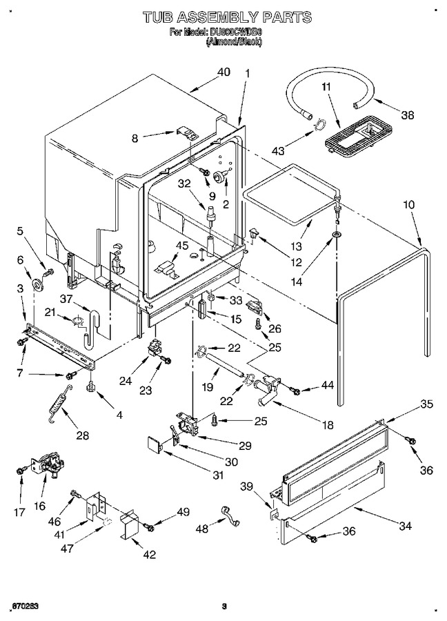 Diagram for DU800CWDB0
