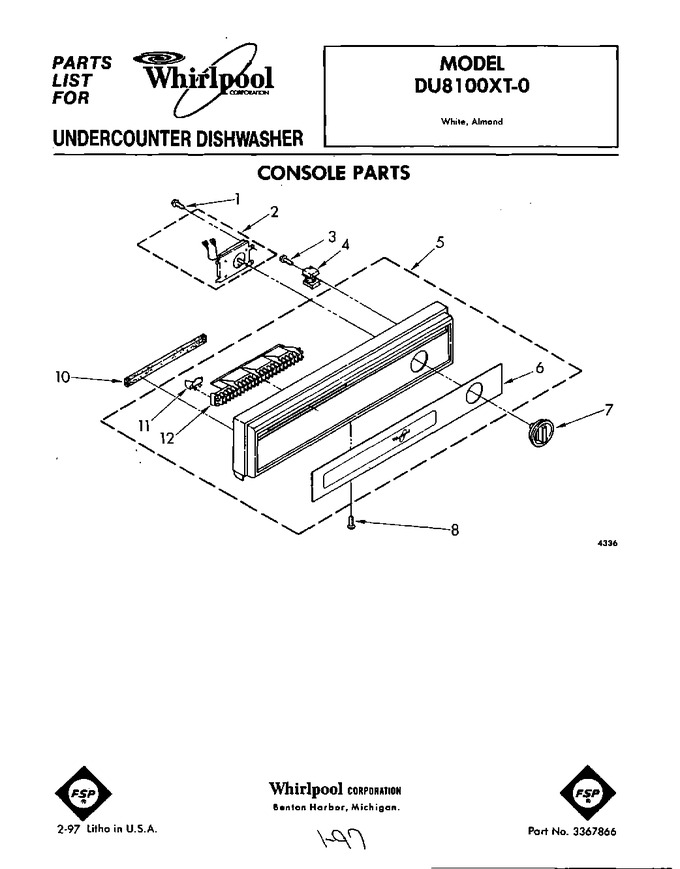 Diagram for DU8100XT0