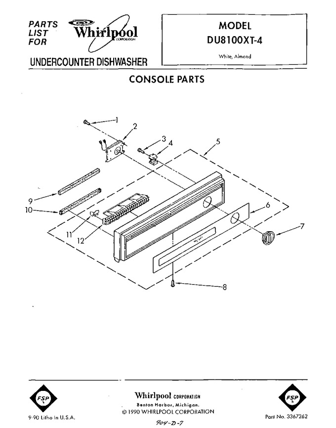 Diagram for DU8100XT4