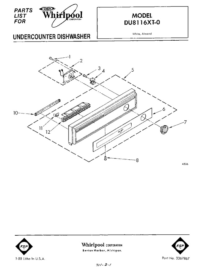 Diagram for DU8116XT0