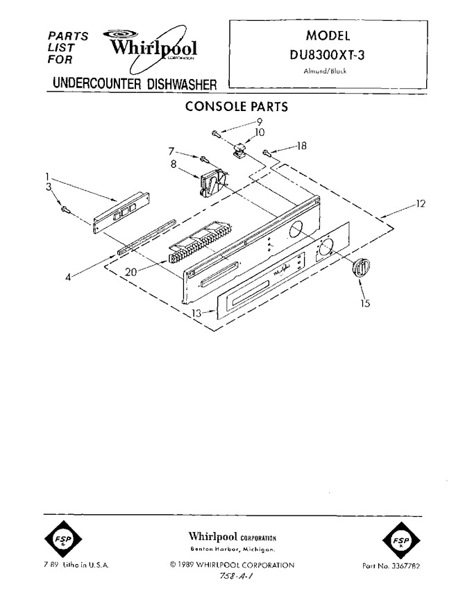 Diagram for DU8300XT3