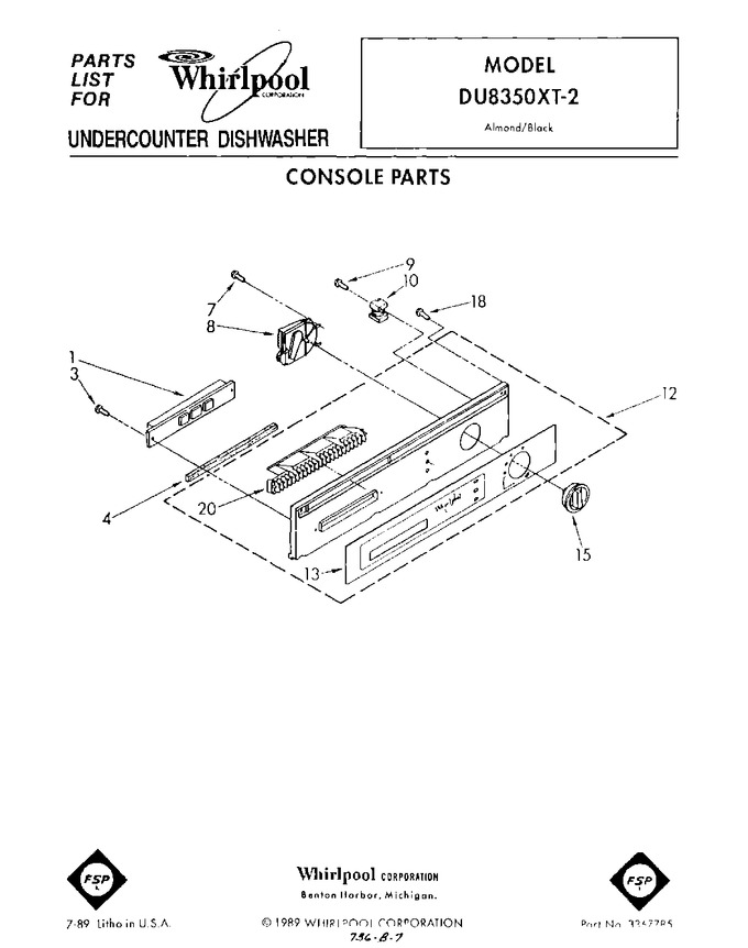 Diagram for DU8350XT2