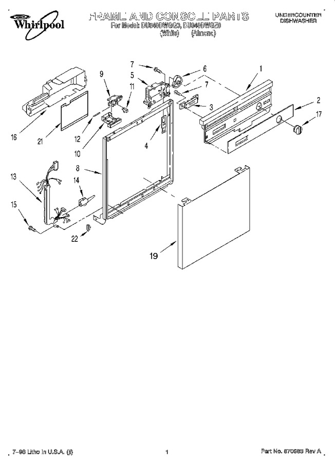 Diagram for DU840DWGZ0
