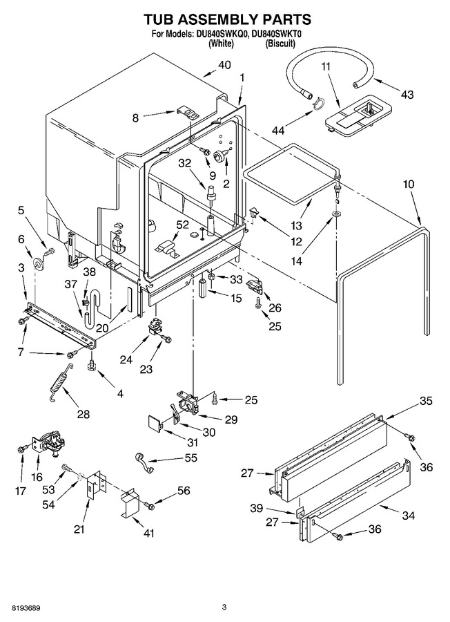 Diagram for DU840SWKT0