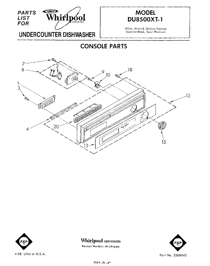 Diagram for DU8500XT1