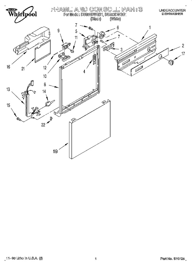 Diagram for DU850DWGB1